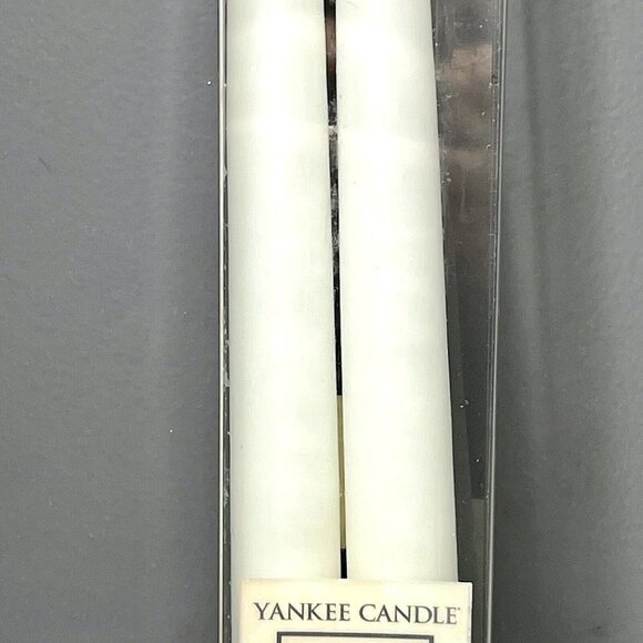YANKEE CANDLE Living By Candlelight White Two 9" Connected Taper Candles - NEW‎ - Picture 4 of 10